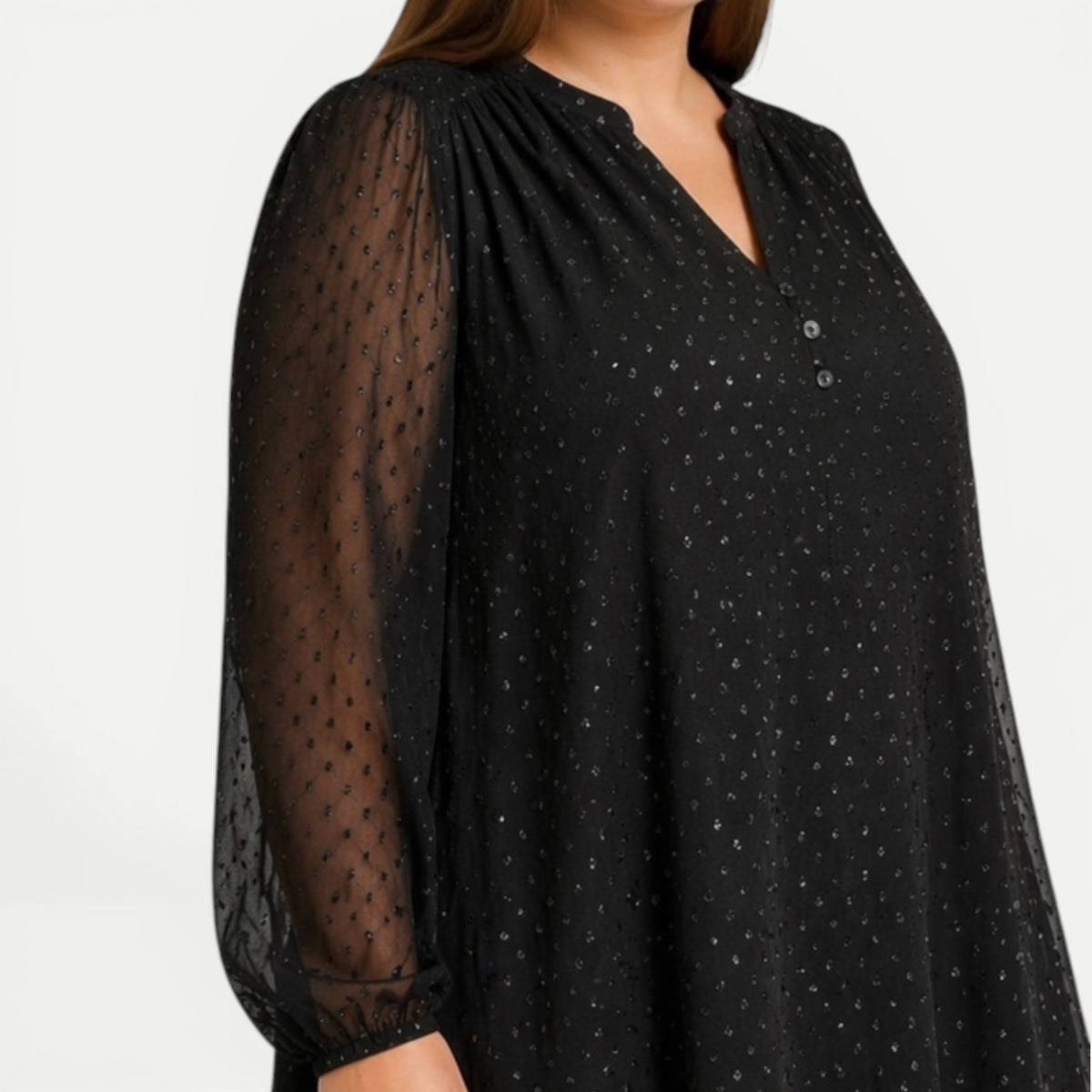 Rochie s.Oliver neagră cu buline fine