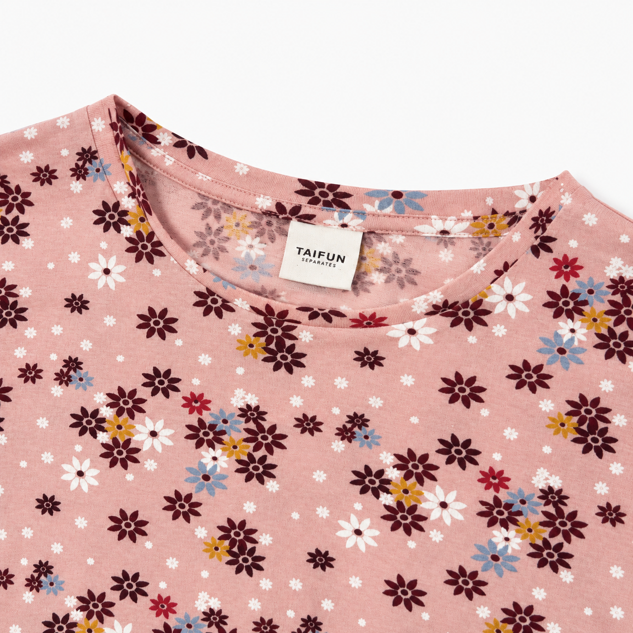 Tricou Taifun roz cu imprimeu floral