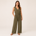 Salopetă Object verde olive wide leg