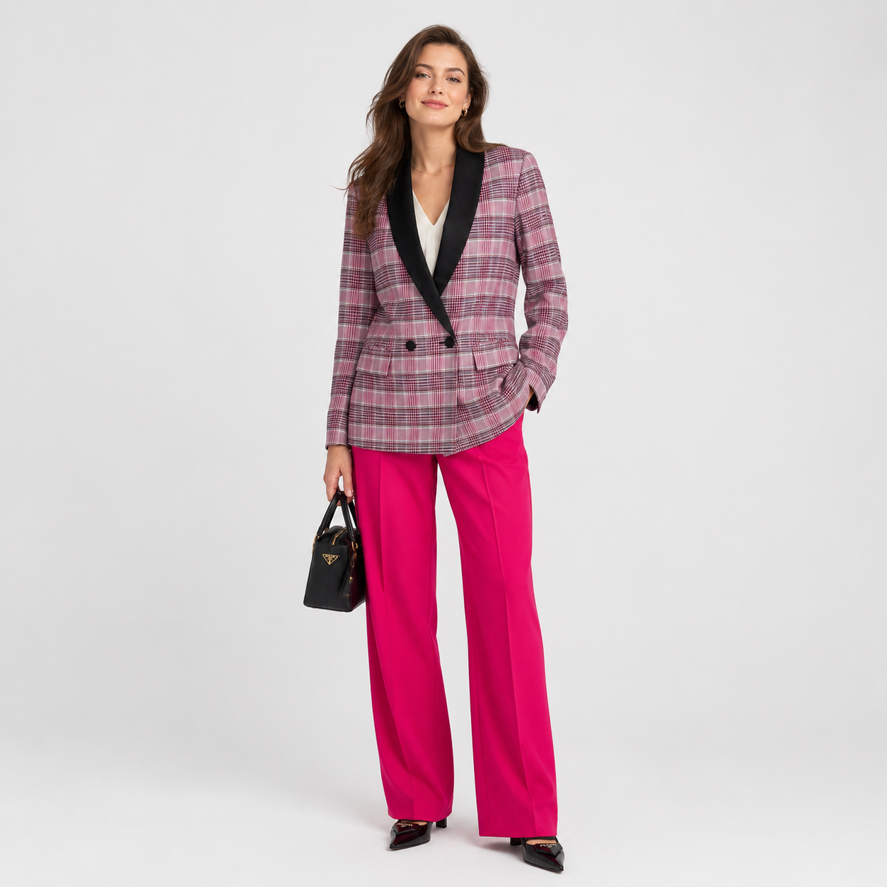 Sacou GANT Longline Tuxedo Love Potion în carouri