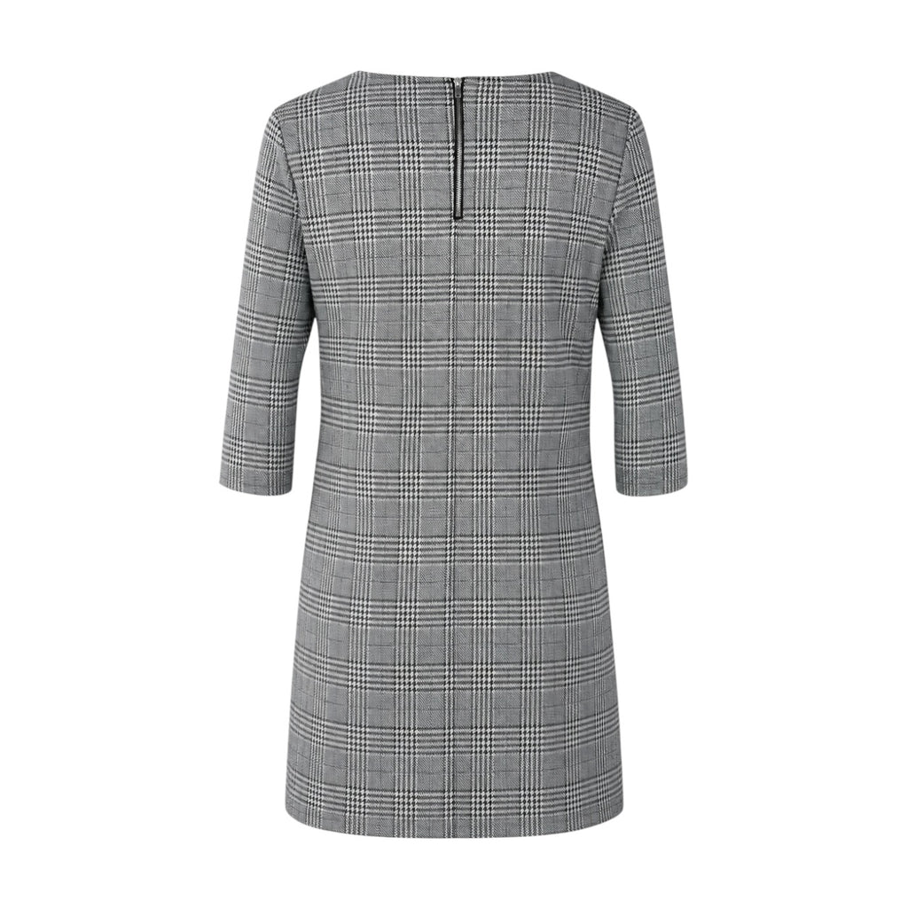 Rochie ONLY Brilliant în carouri Glen Check cu mâneci 3/4