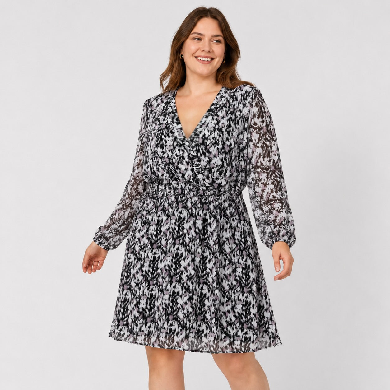 Rochie Comma petrecută cu imprimeu abstract