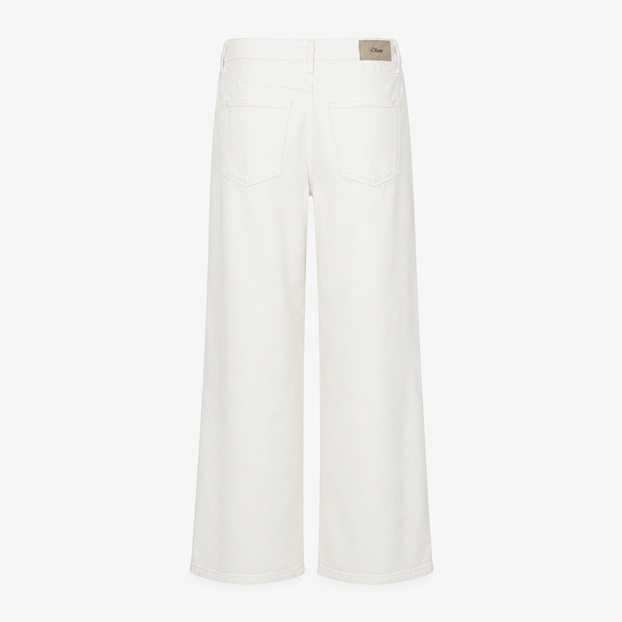 Blugi s.Oliver Suri High Rise Wide Leg albi