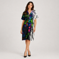 Rochie din mătase naturală Marina Rinaldi cu print multicolor