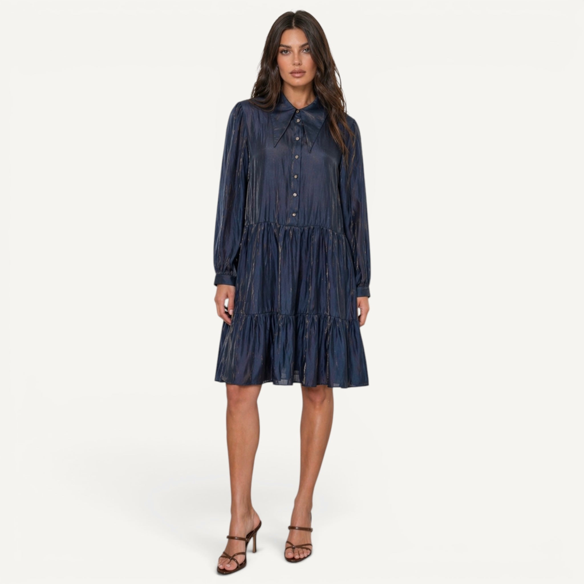 Rochie Pulz Jeans bleumarin satinată