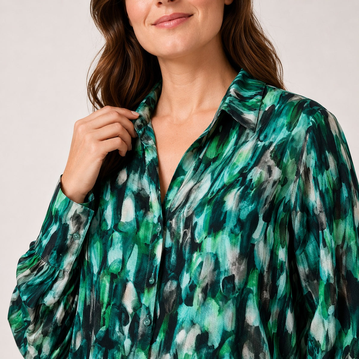 Bluză Gerry Weber Edition cu imprimeu abstract verde