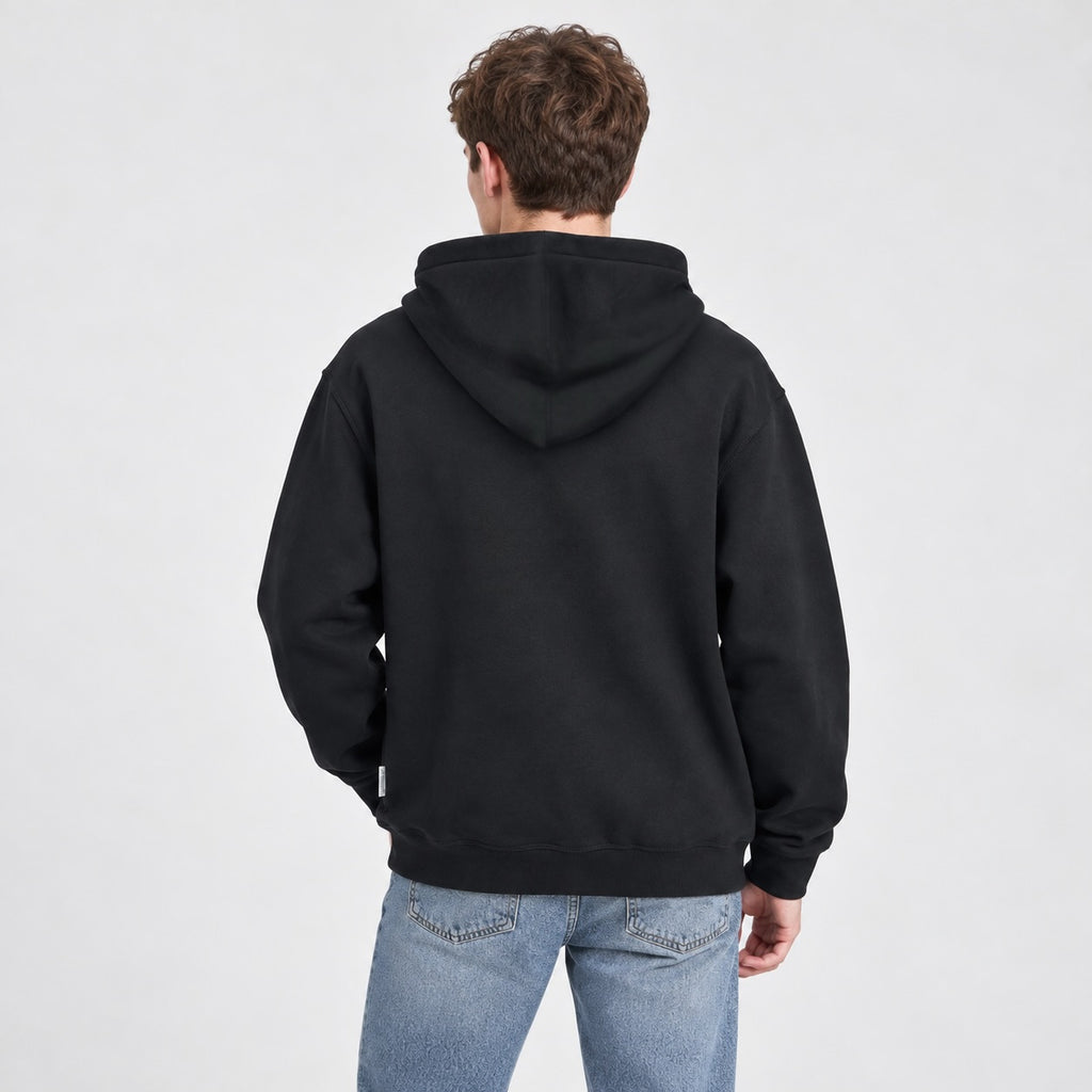 Hanorac Jack & Jones Originals Studio negru, spate pe model