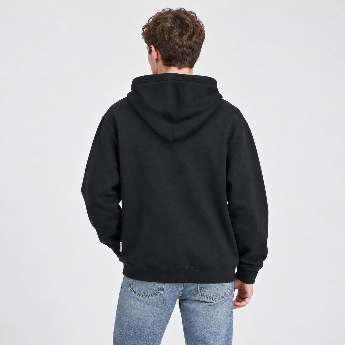 Hanorac Jack & Jones Originals Studio negru, spate pe model