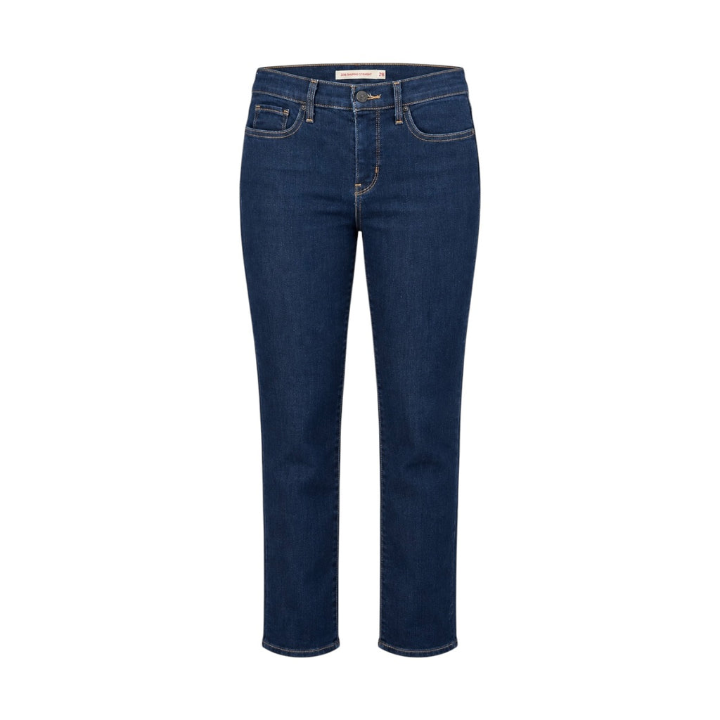 Blugi Levi’s 314 Shaping Straight albastru închis, vedere frontală pe manechin invizibil