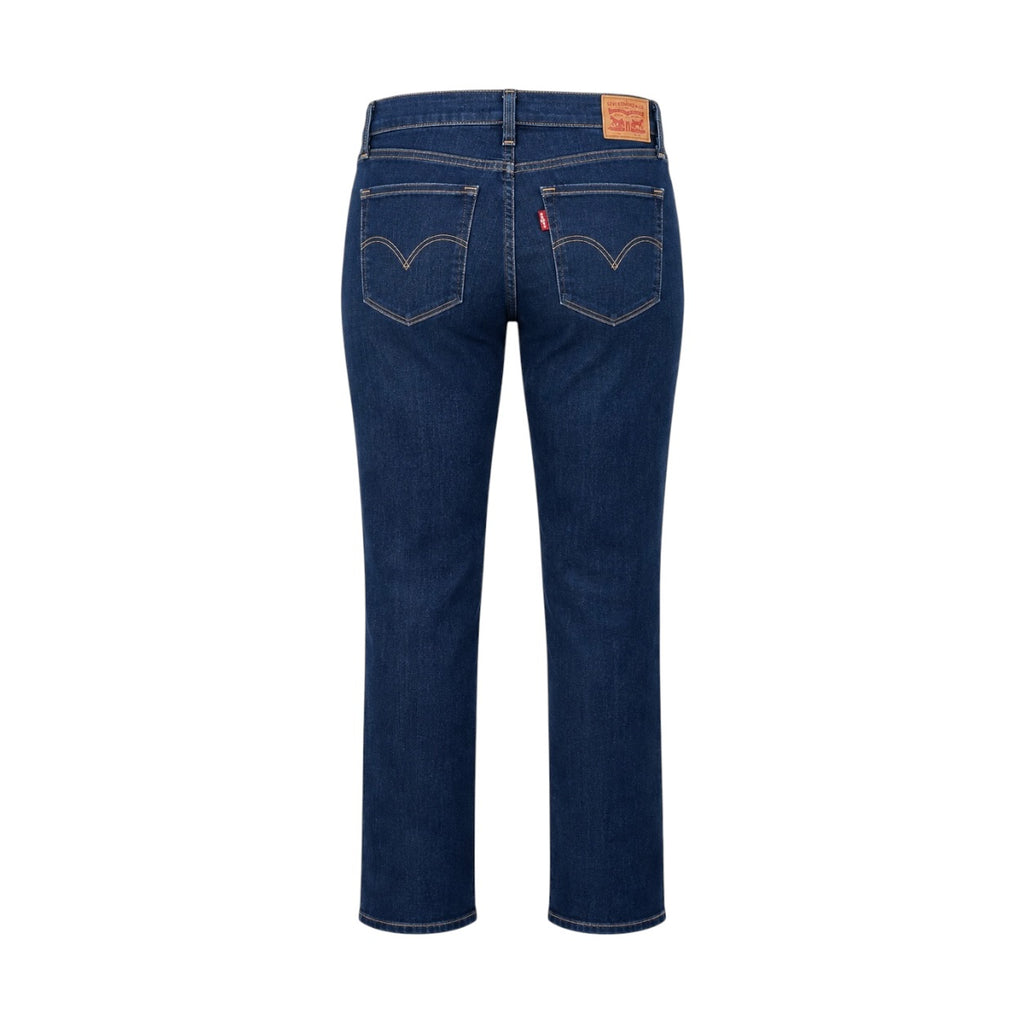 Blugi Levi’s 314 Shaping Straight albastru închis, vedere spate pe manechin invizibil