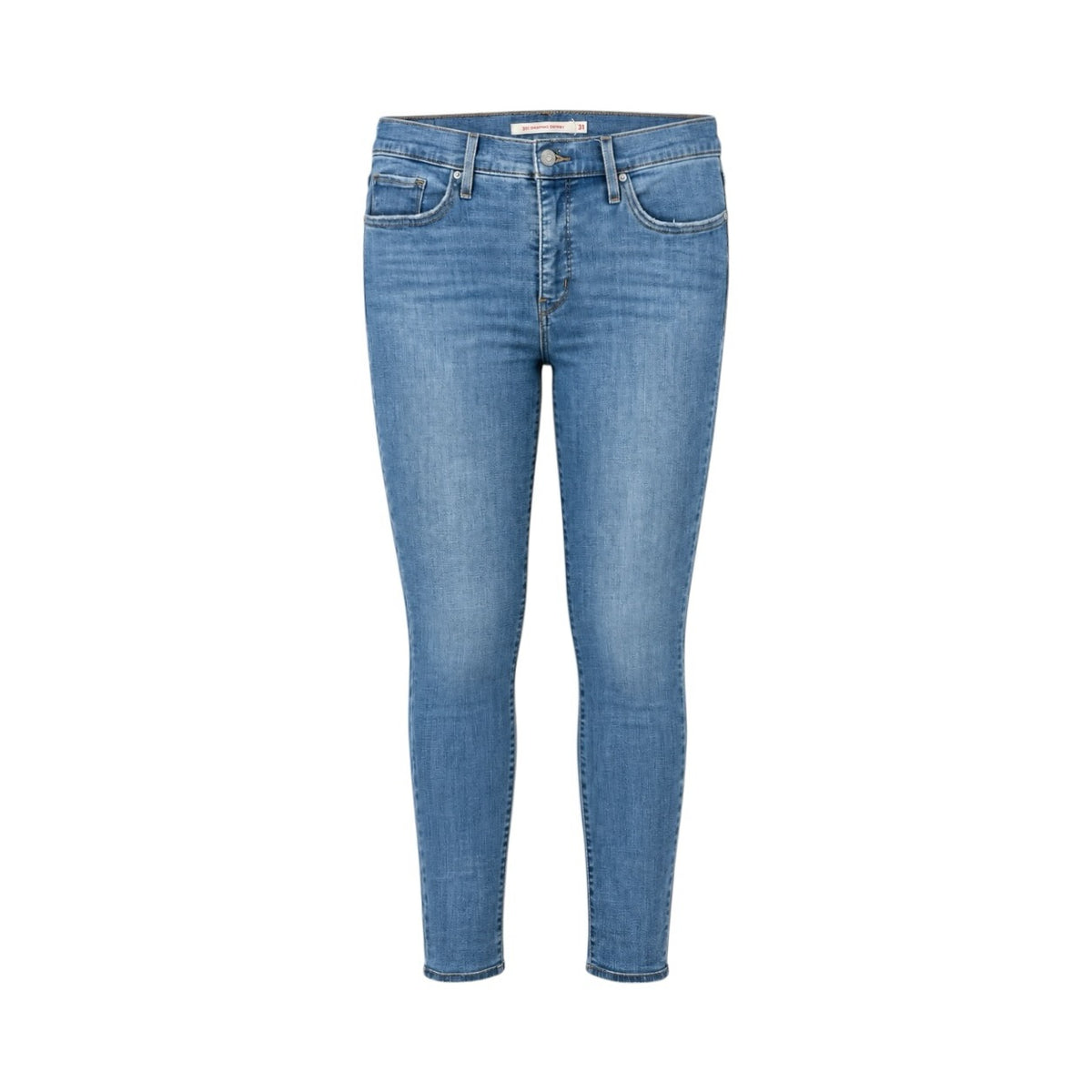 Blugi Levi’s 311 Shaping Skinny albastru deschis, vedere frontală pe manechin invizibil
