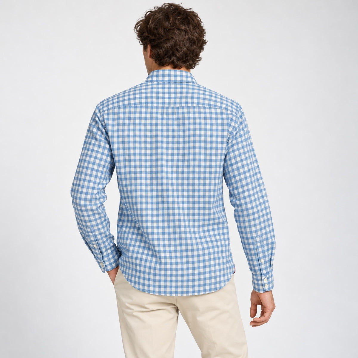 Cămașă Tommy Hilfiger Premium Linen, vedere spate pe model