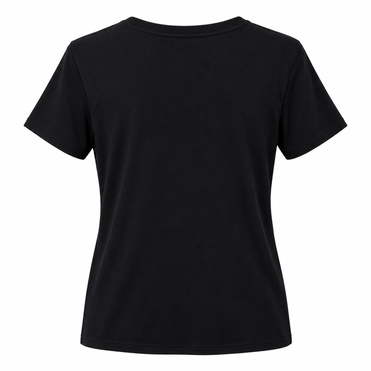 Tricou GUESS negru, pe manechin invizibil vedere din spate