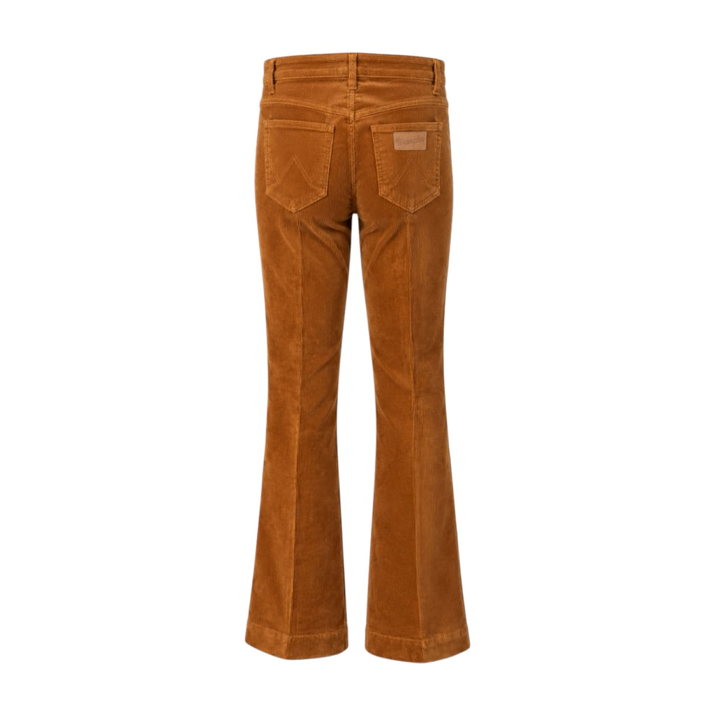 Pantaloni Wrangler Flare din catifea reiată, spate pe manechin invizibil