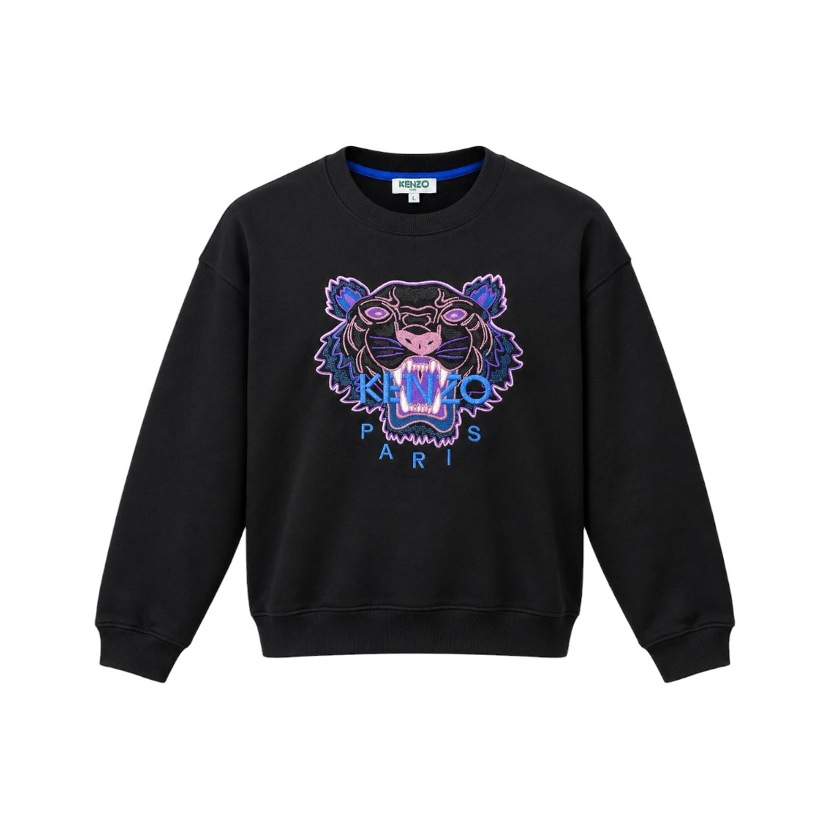Bluză KENZO Tiger neagră cu broderie, manechin fata.jpg