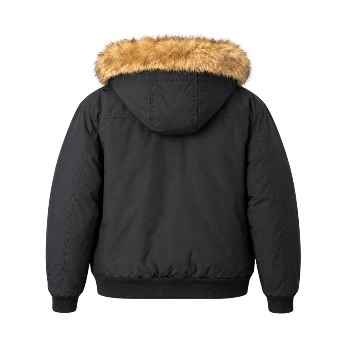 Geacă Ted Lapidus bomber neagră, vedere spate pe manechin invizibil