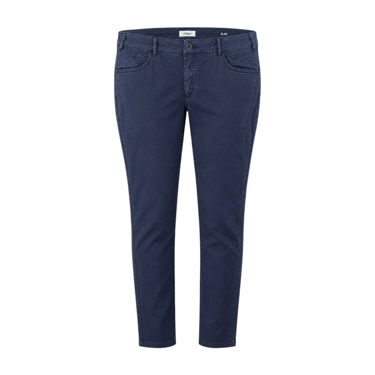 Pantaloni s.Oliver bleumarin Slim Fit, față
