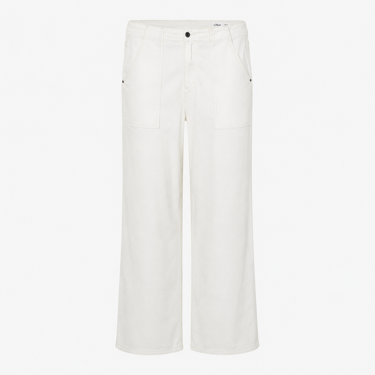Blugi s.Oliver Suri High Rise Wide Leg albi