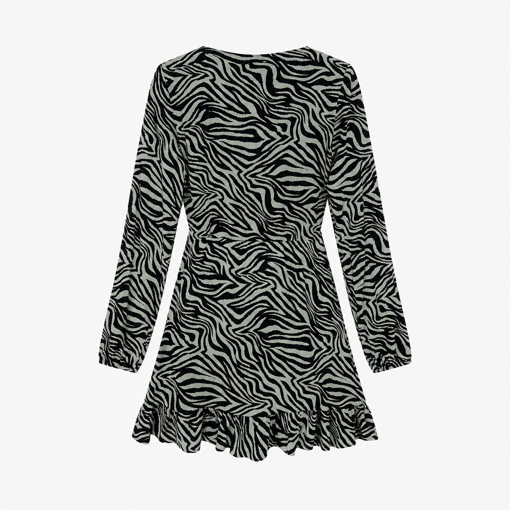 Rochie Review petrecută cu imprimeu zebra
