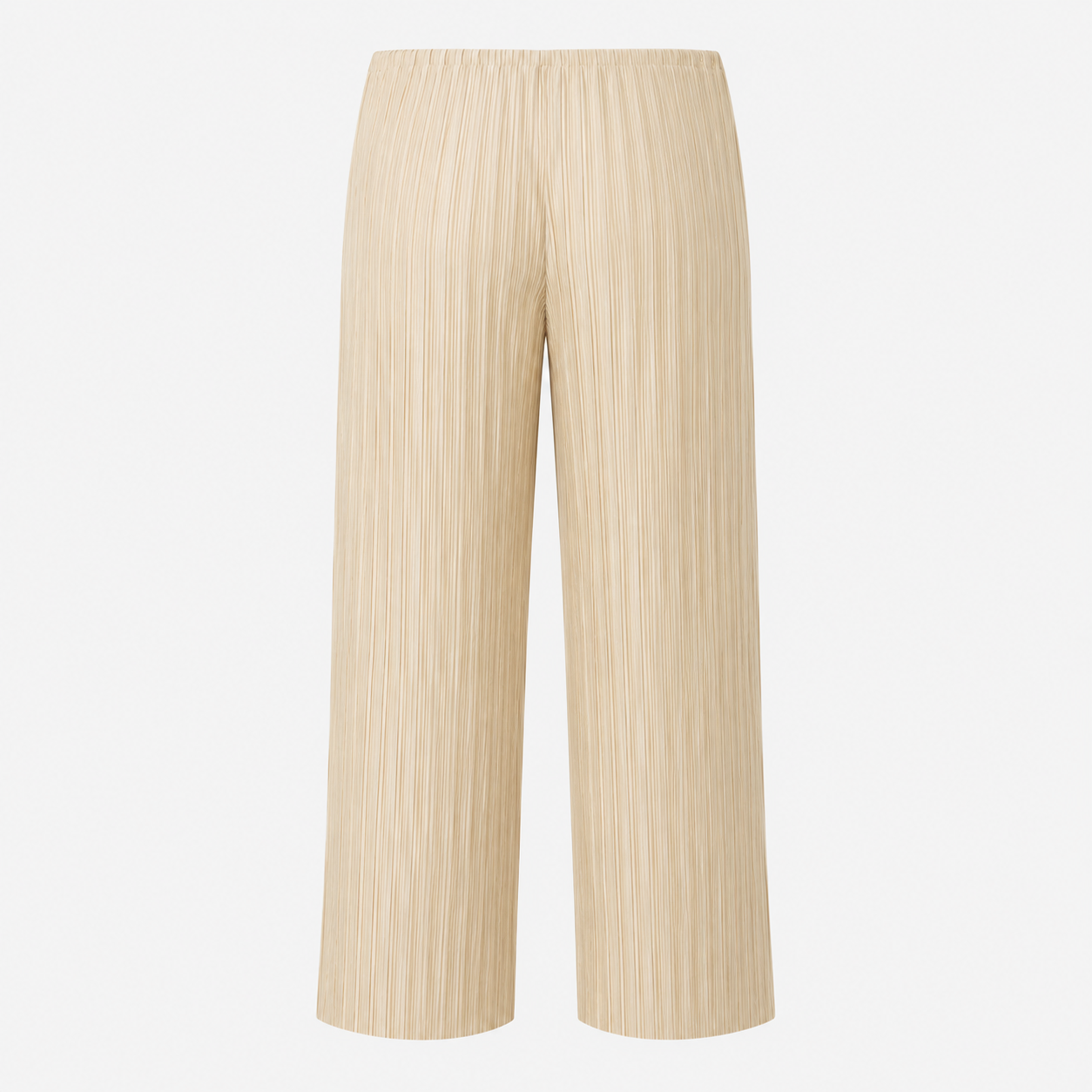Pantaloni s.Oliver crem plisați wide leg