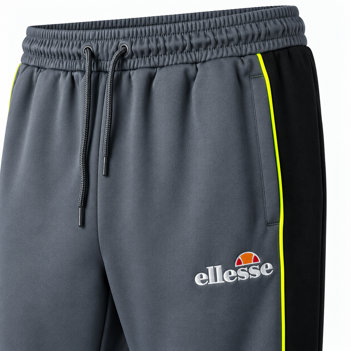 Pantaloni de trening ellesse gri cu benzi laterale