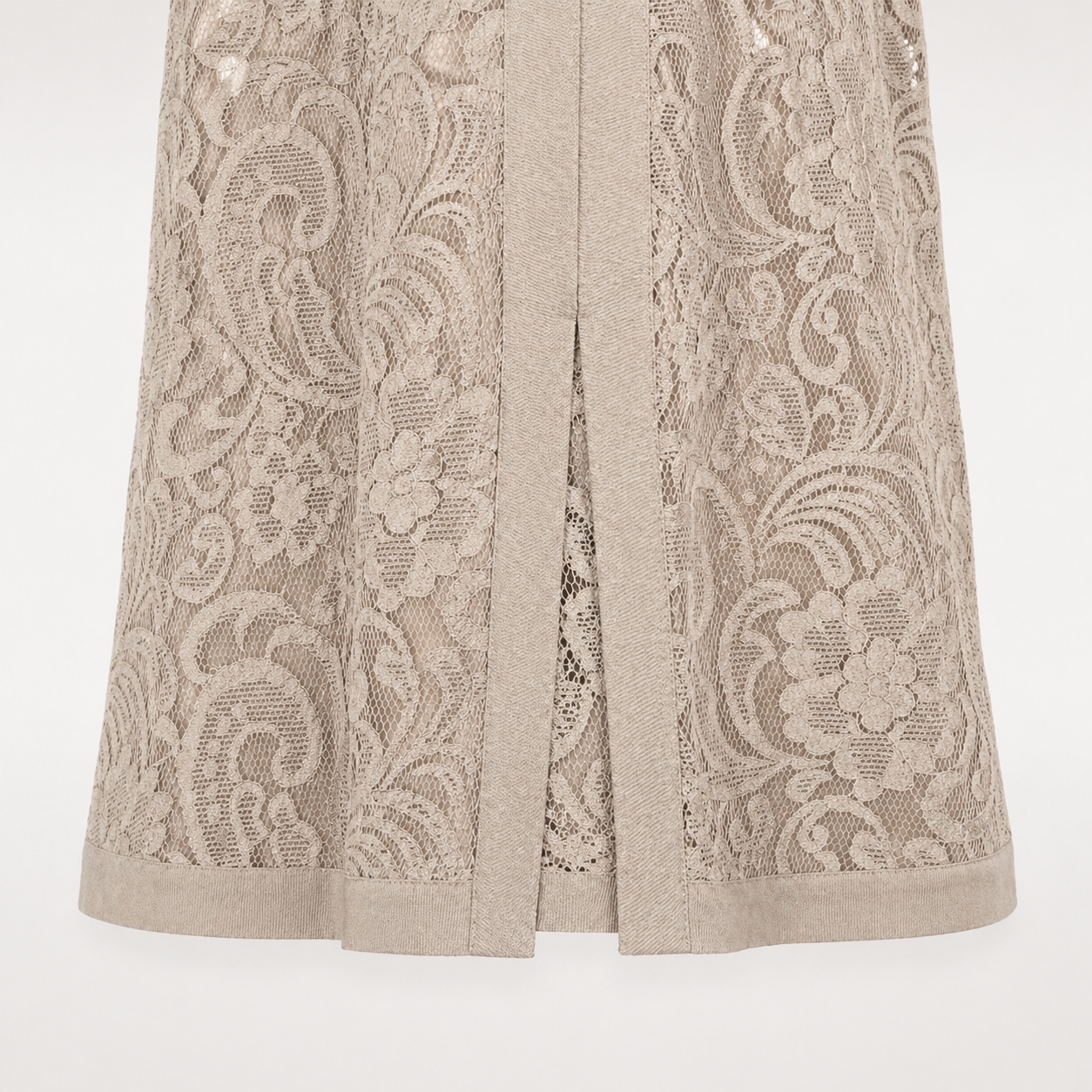 Set rochie din dantelă și cardigan Comma bej