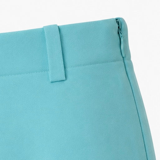 Pantaloni Vera Mont turcoaz wide leg