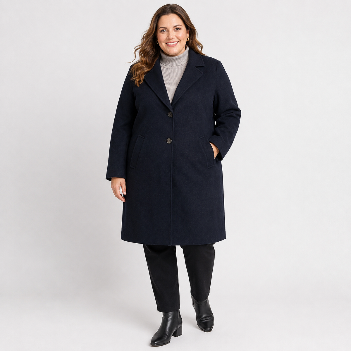 Palton s.Oliver bleumarin cu rever