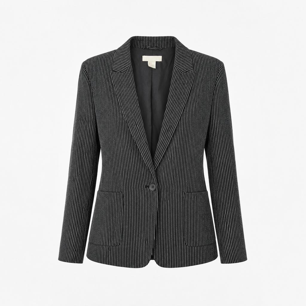 Sacou H&M negru cu dungi verticale