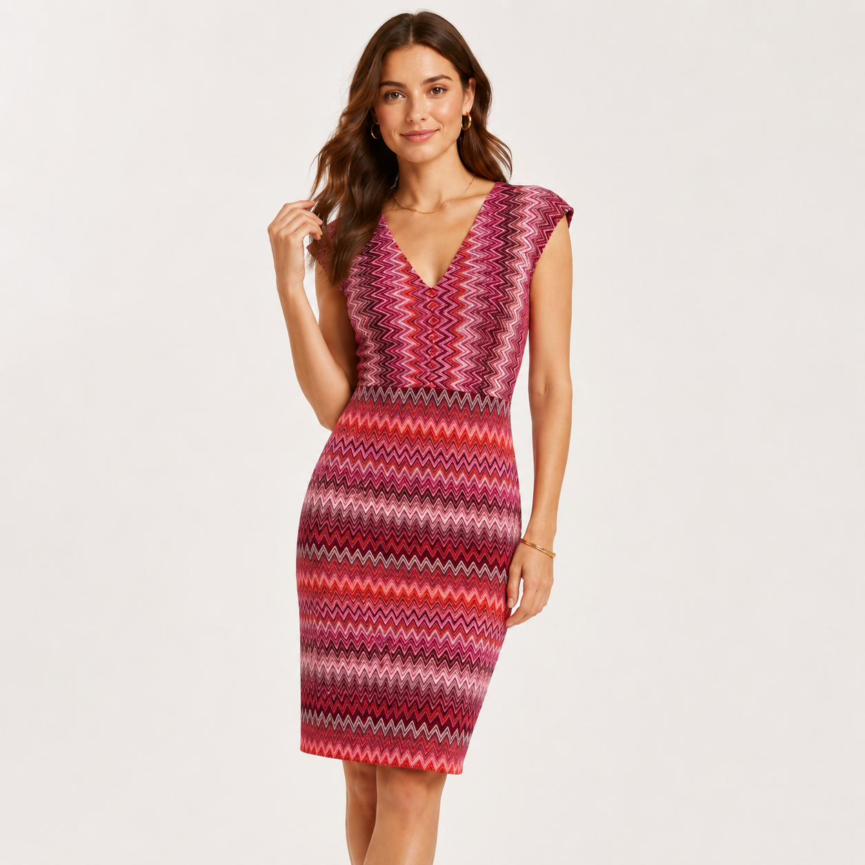 Rochie Comma cu imprimeu zigzag