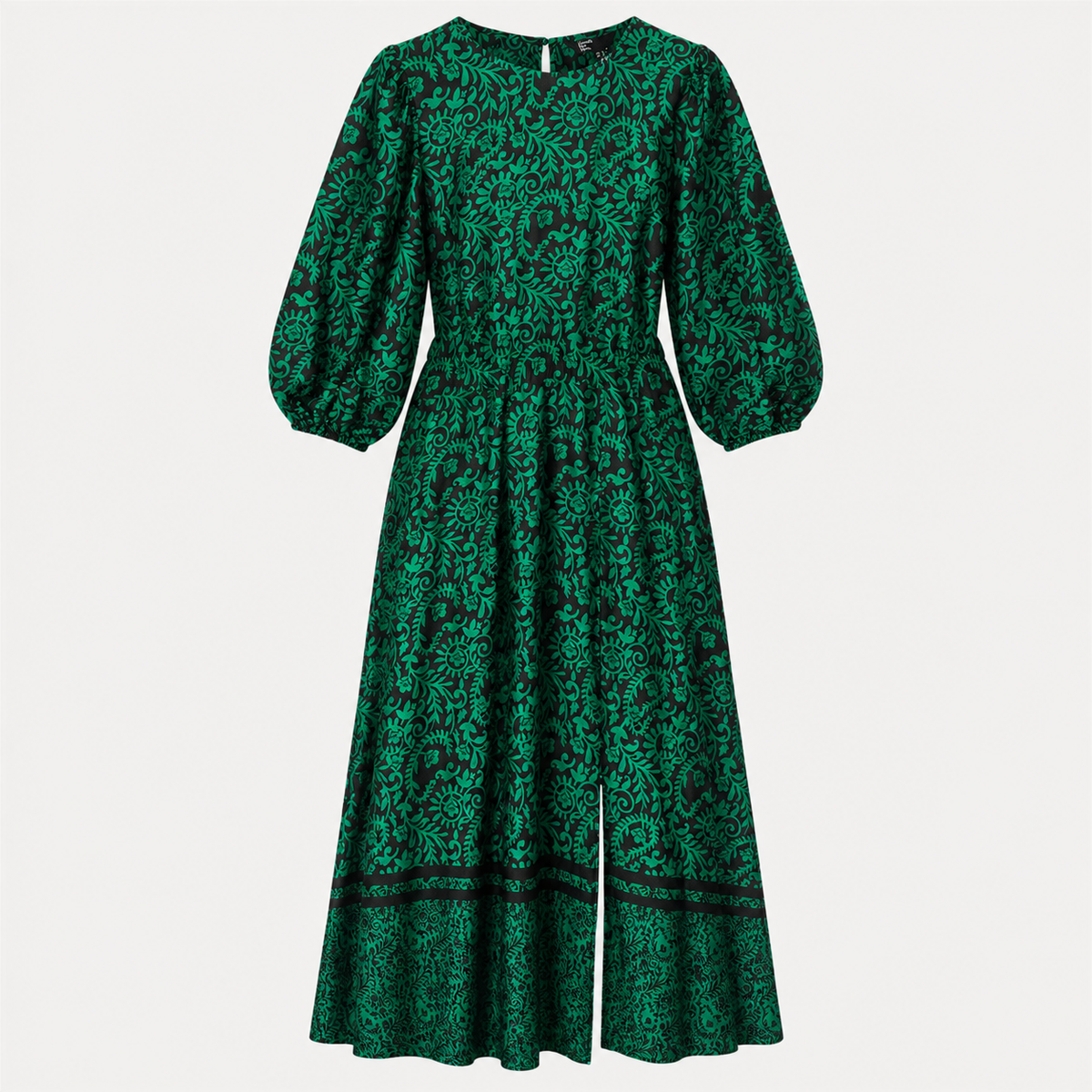 Rochie Friends Like These verde cu imprimeu floral