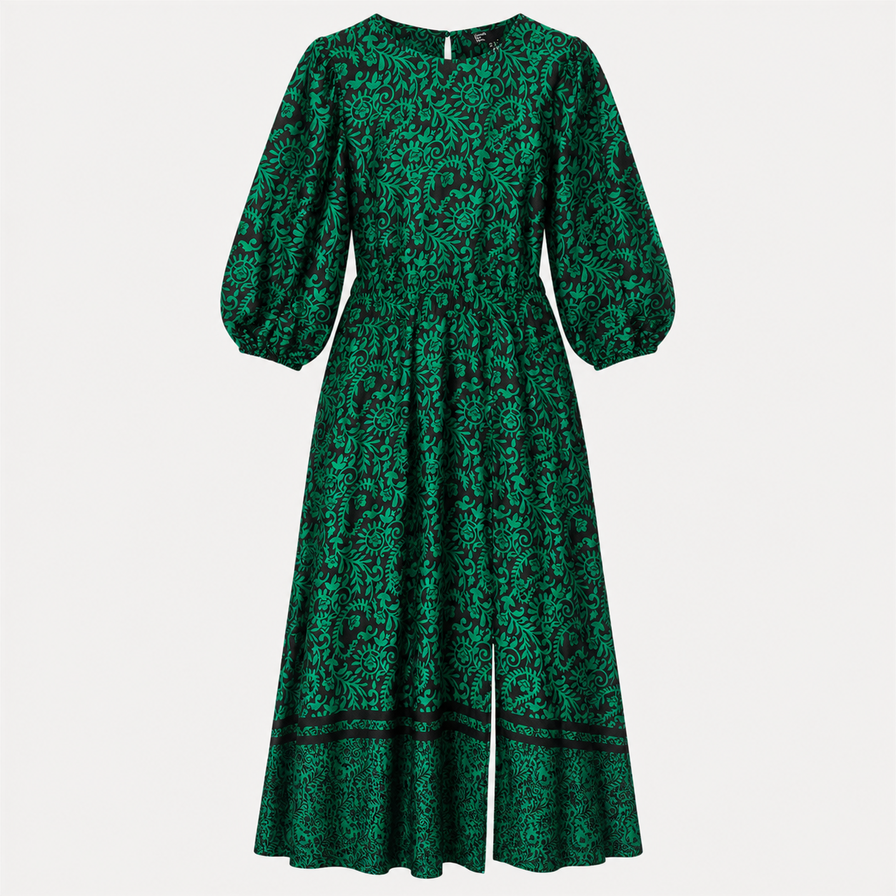 Rochie Friends Like These verde cu imprimeu floral