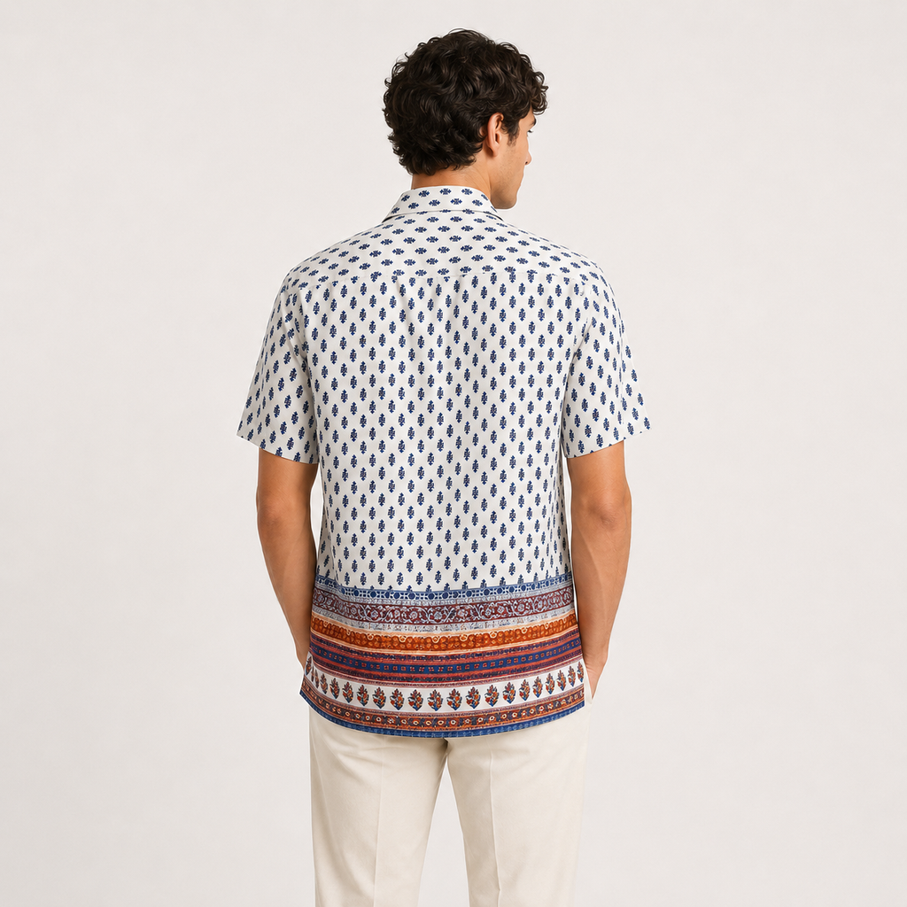 Cămașă Zara regular fit din vâscoză cu imprimeu boho