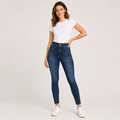 Blugi Guess Shape Up albastru închis skinny