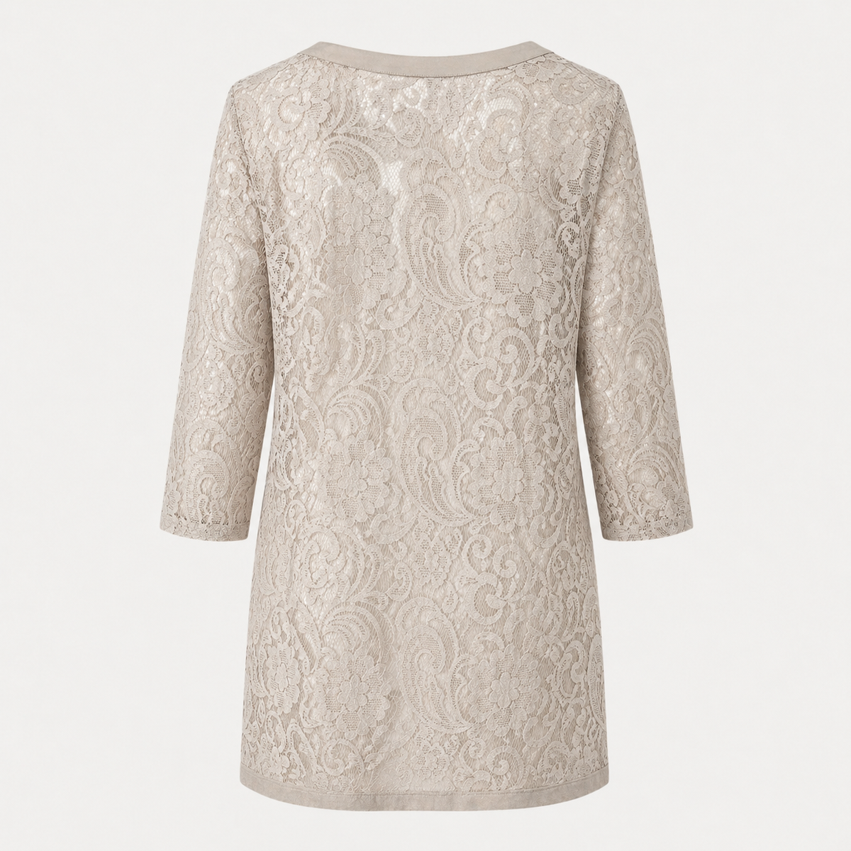 Set rochie din dantelă și cardigan Comma bej