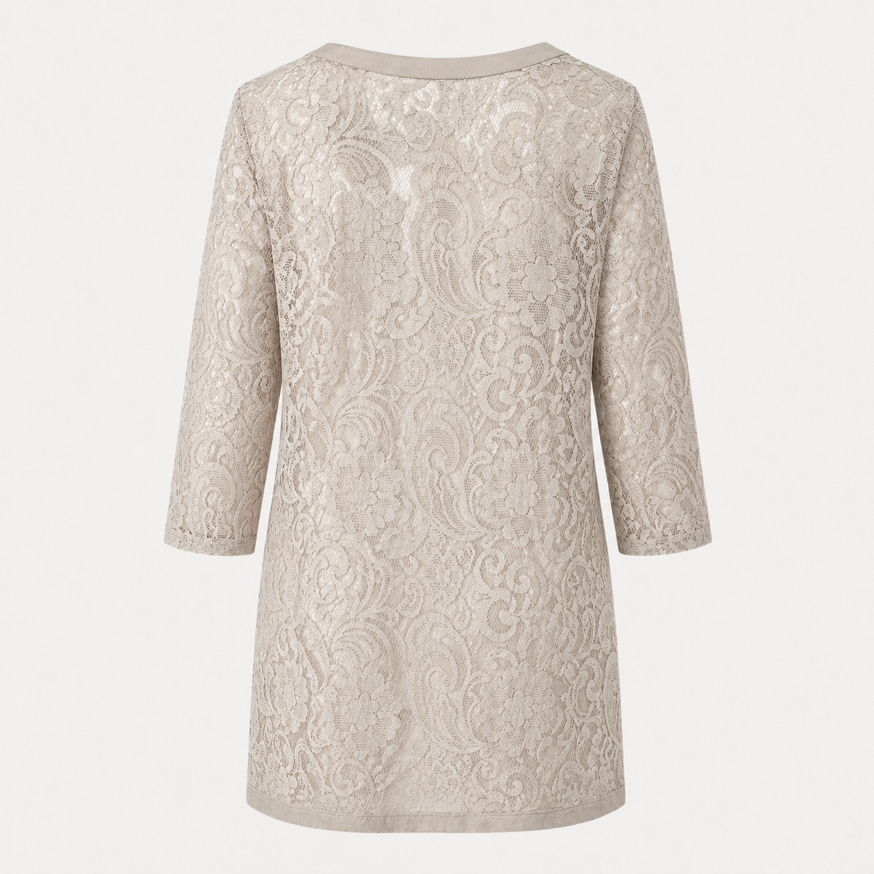 Set rochie din dantelă și cardigan Comma bej