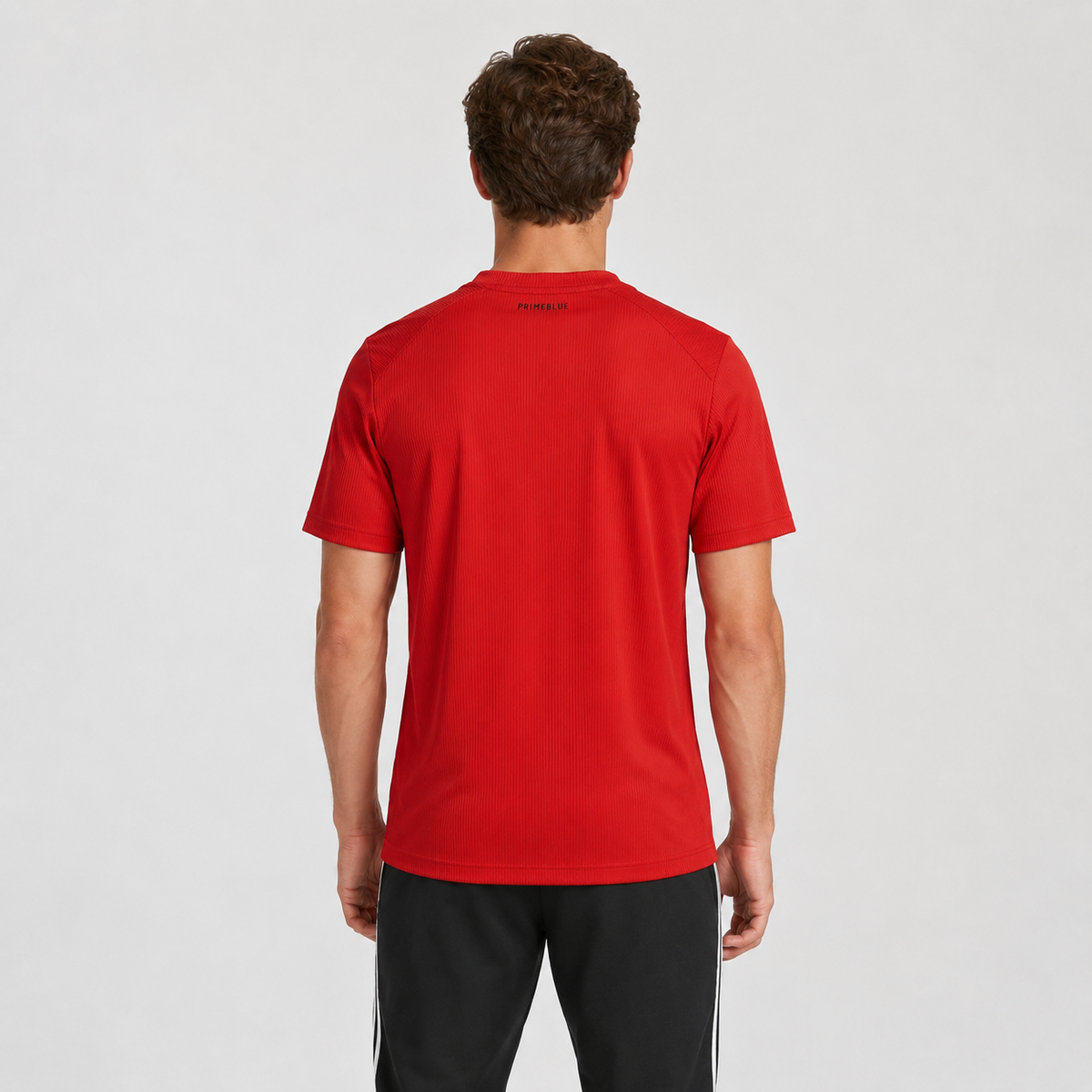 Tricou Adidas Primeblue roșu cu logo