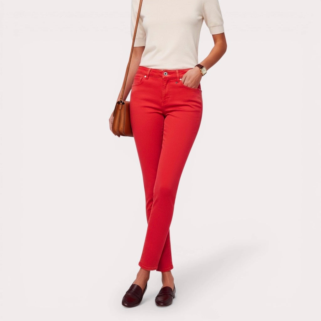 Blugi Comma Roșu coral Skinny fit