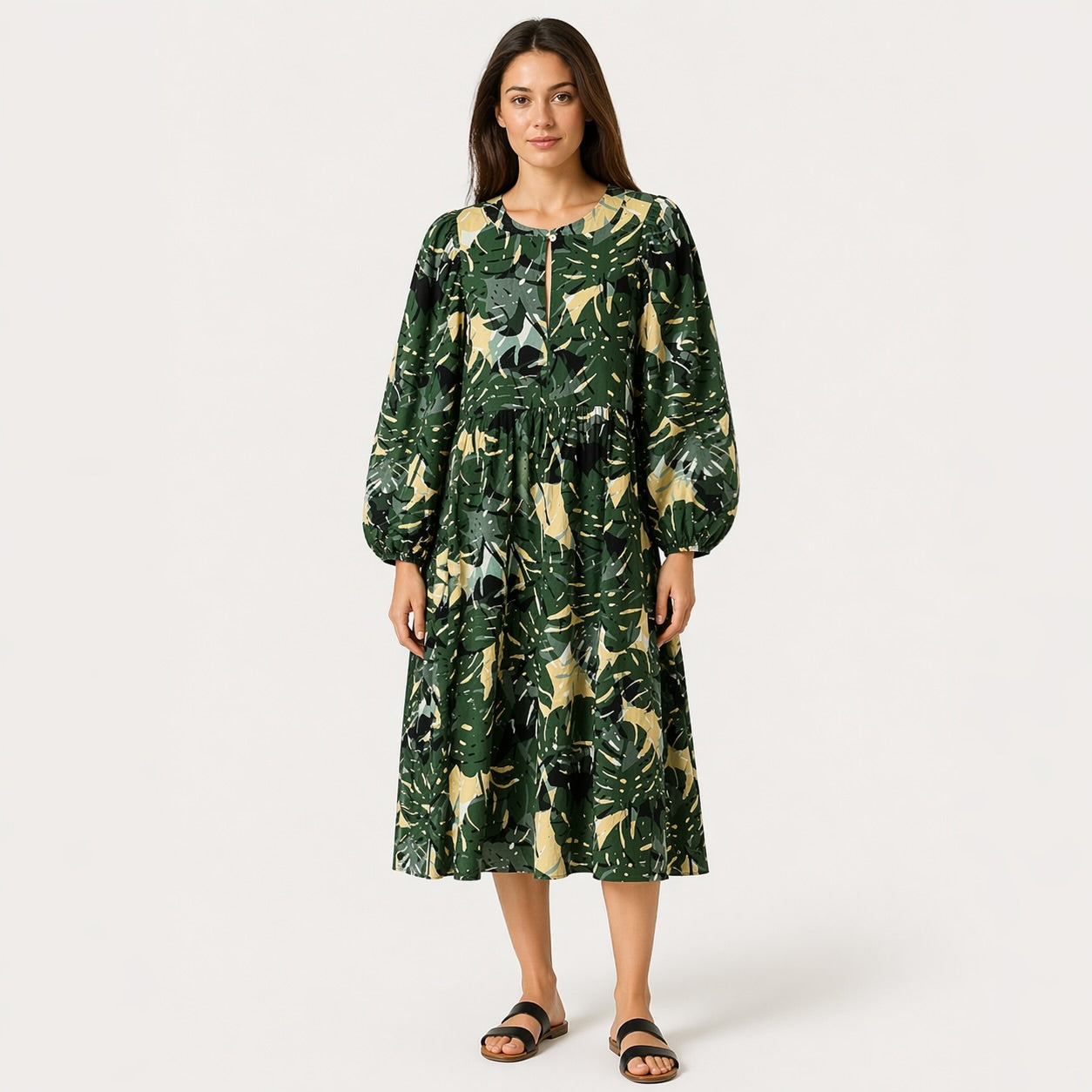 Rochie Marc O’Polo tropicală verde