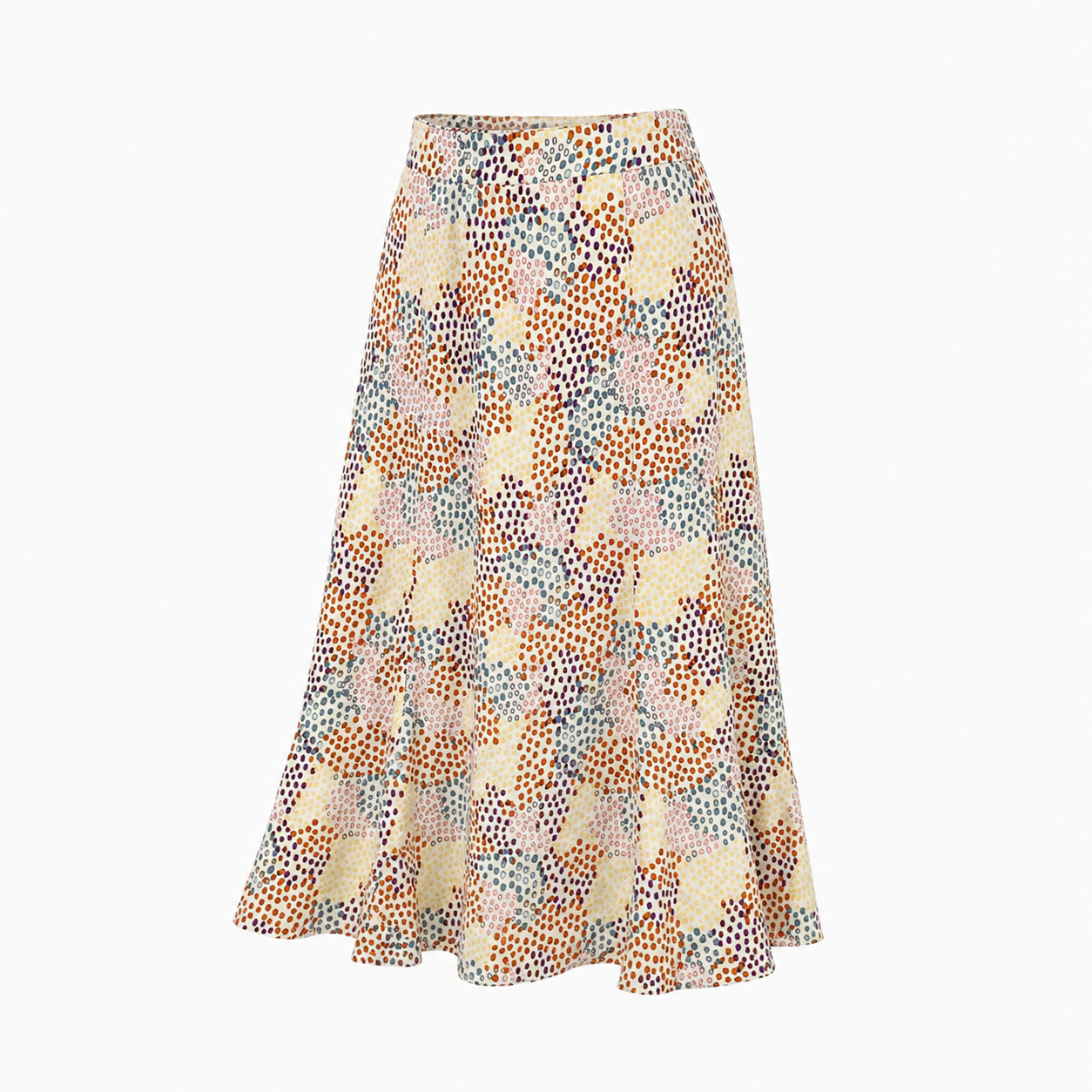 Fustă midi Peppercorn multicolor cu imprimeu abstract