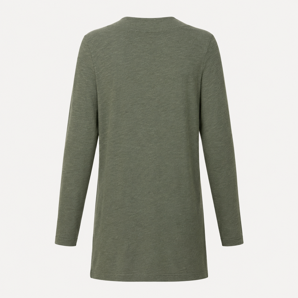 Cardigan lung s.Oliver Open Front din mix de bumbac și vâscoză