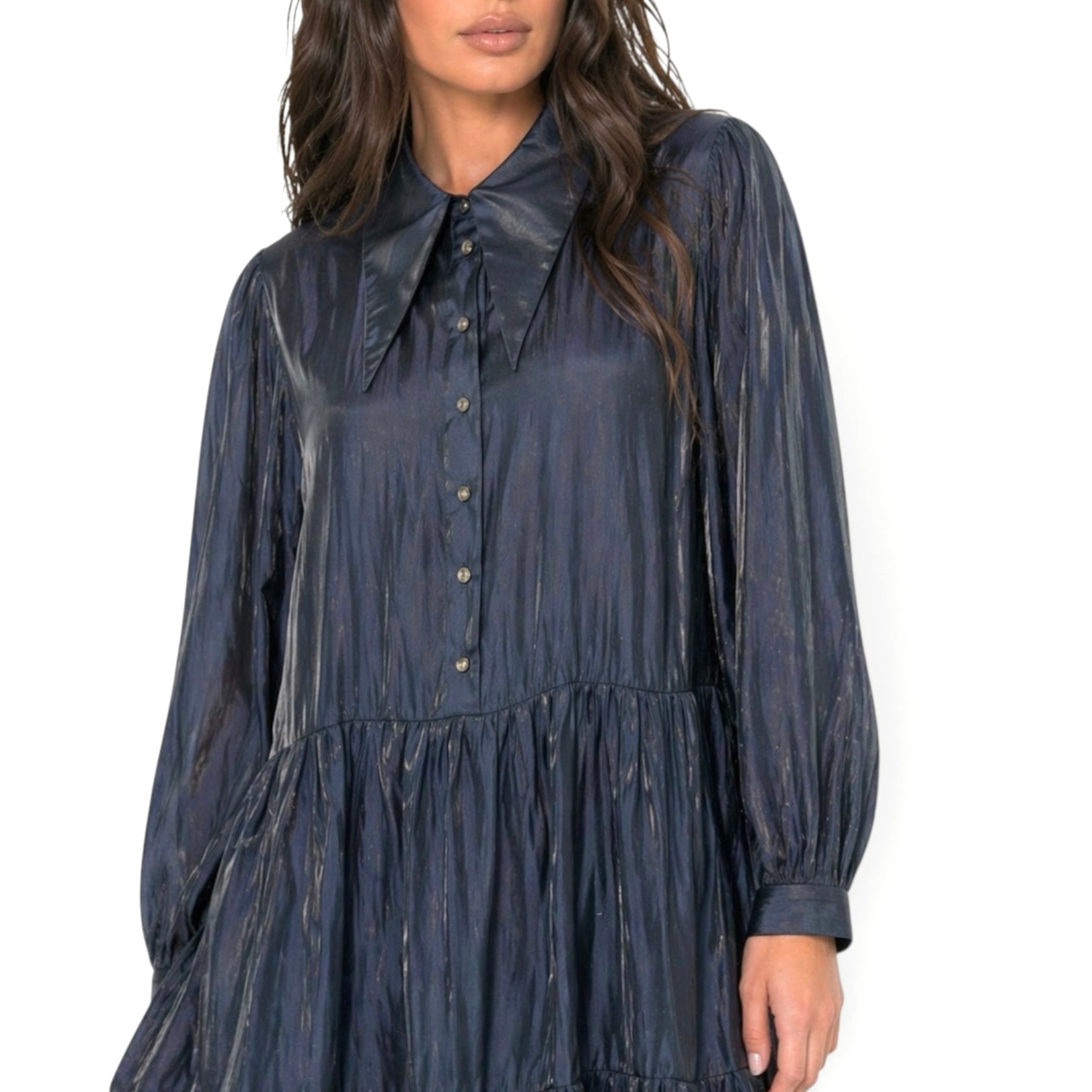 Rochie Pulz Jeans bleumarin satinată