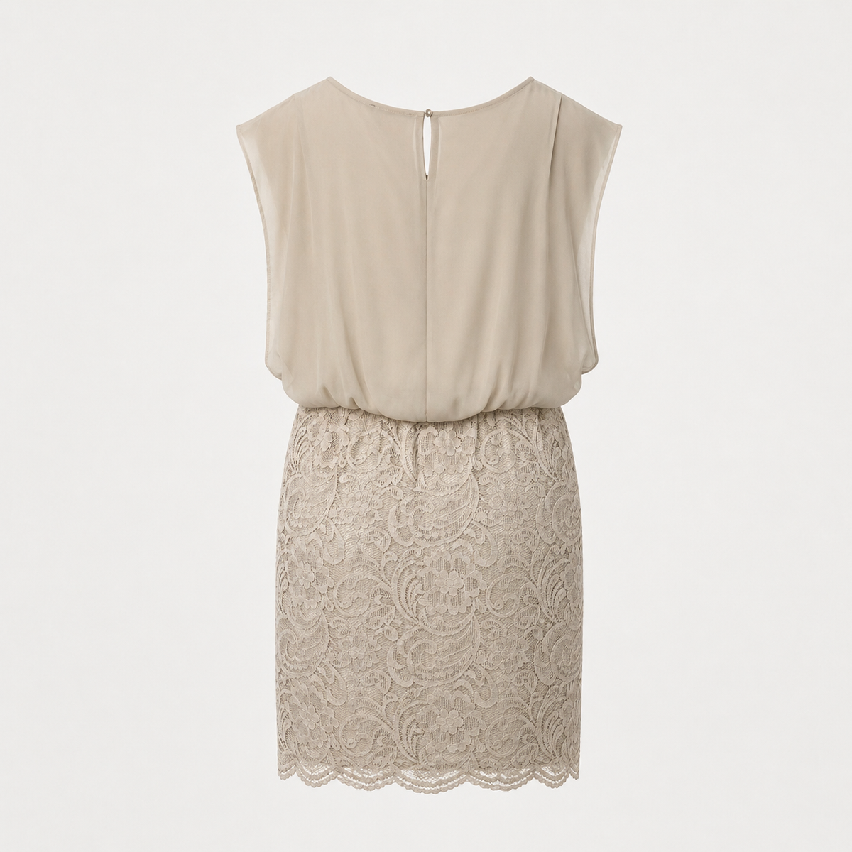 Set rochie din dantelă și cardigan Comma bej