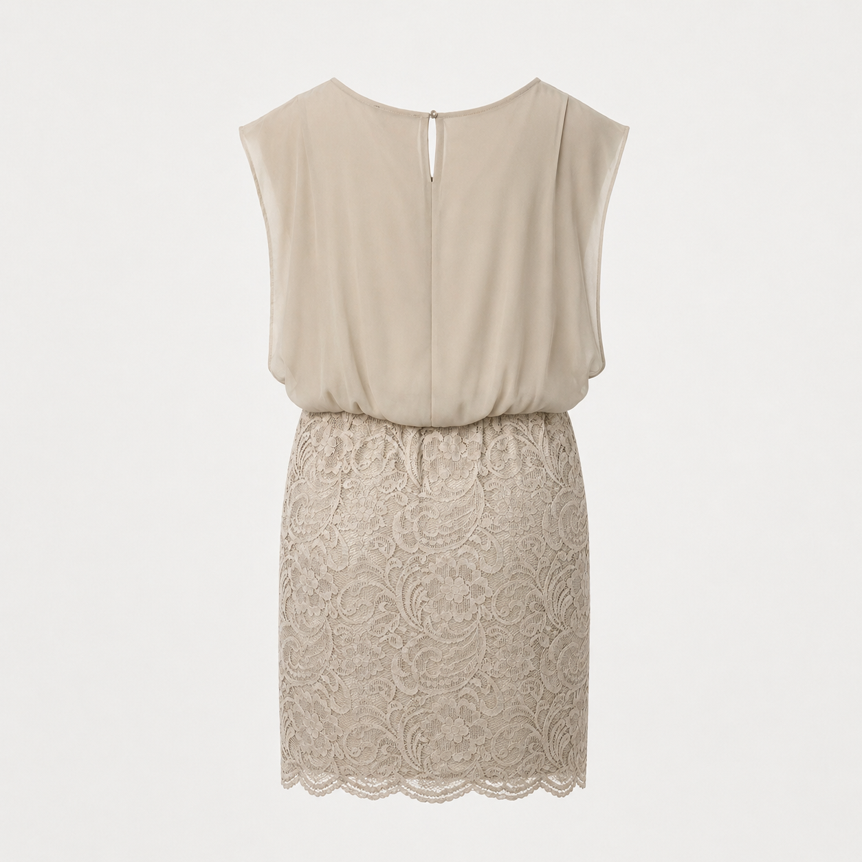 Set rochie din dantelă și cardigan Comma bej