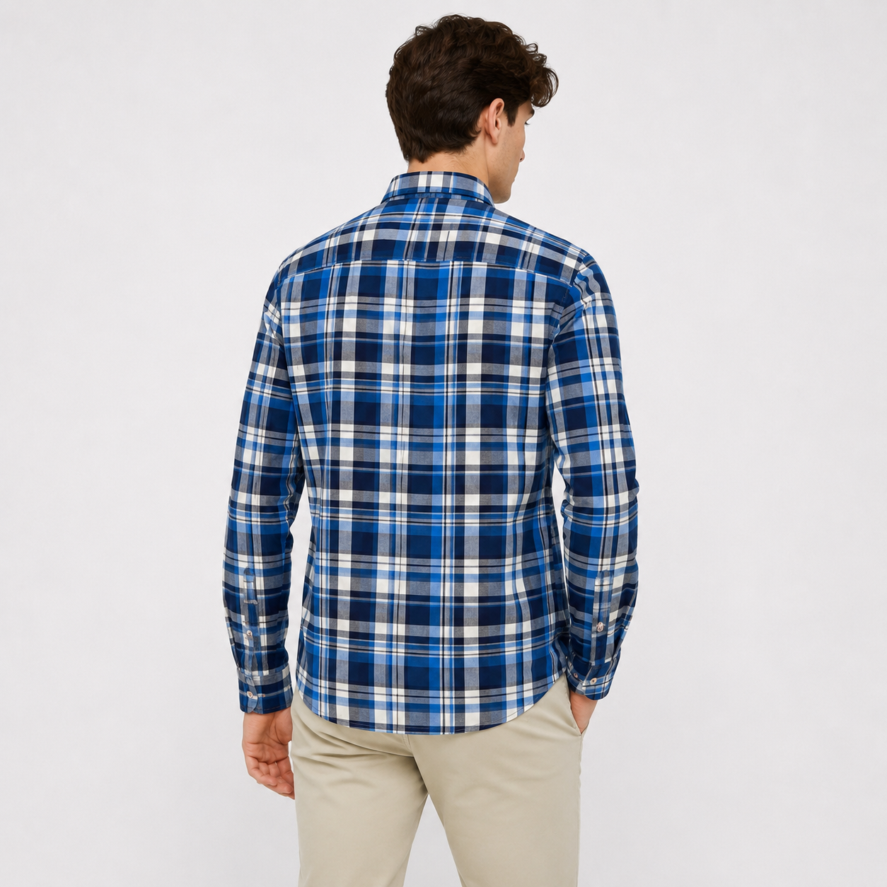 Cămașă Tommy Hilfiger Slim Fit în carouri albastre