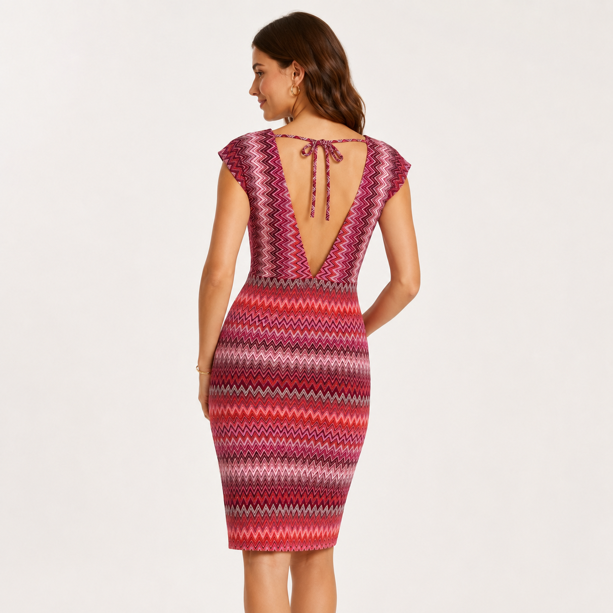 Rochie Comma cu imprimeu zigzag