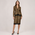 Costum Cinema Donna cu imprimeu leopard, sacou și fustă