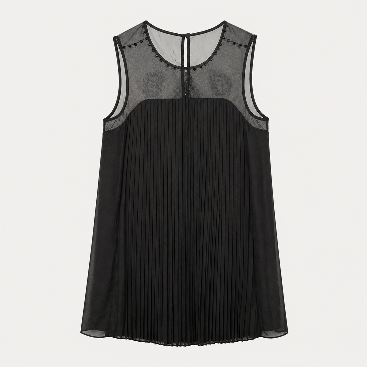 Rochie neagră Vero Moda plisată cu aplicații
