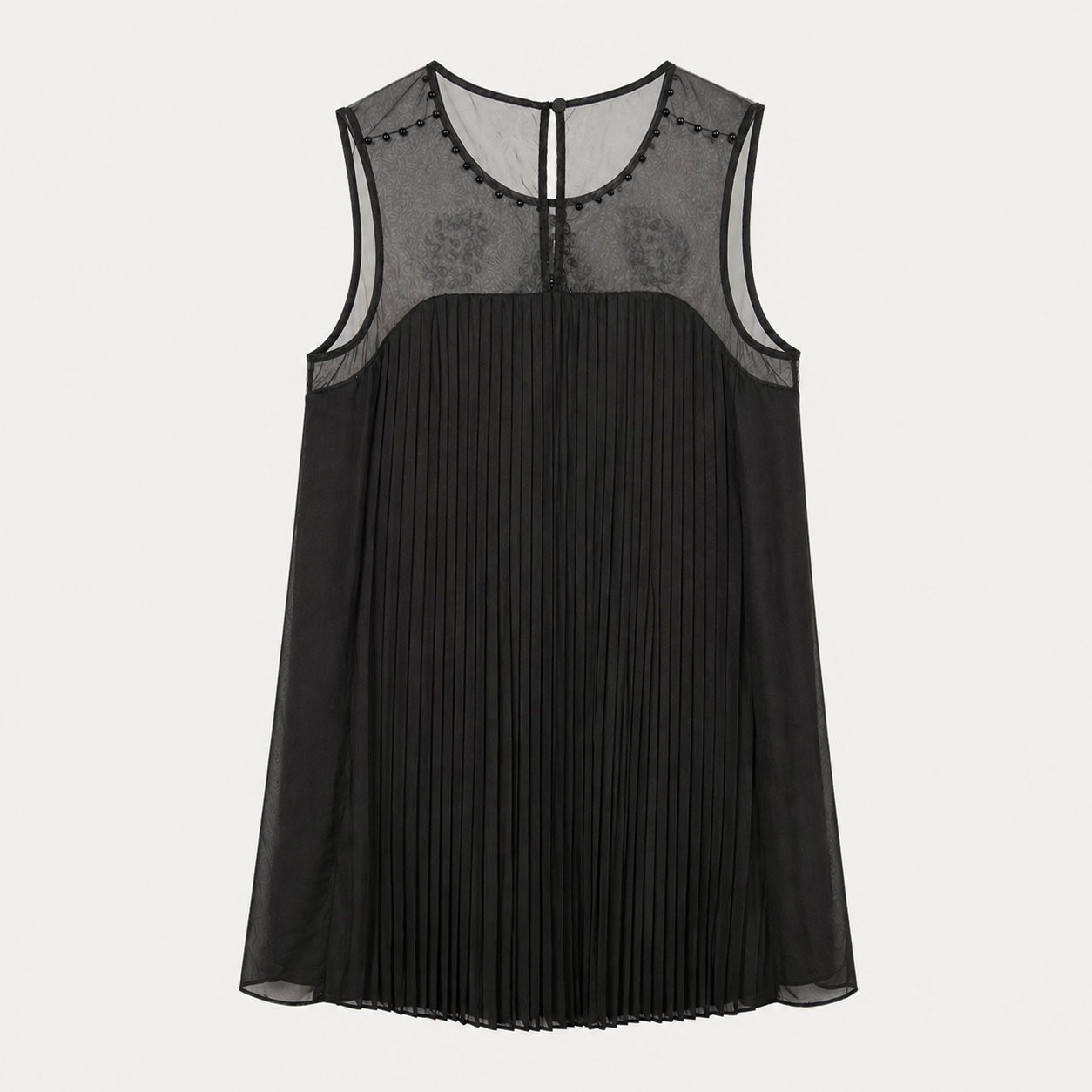 Rochie neagră Vero Moda plisată cu aplicații