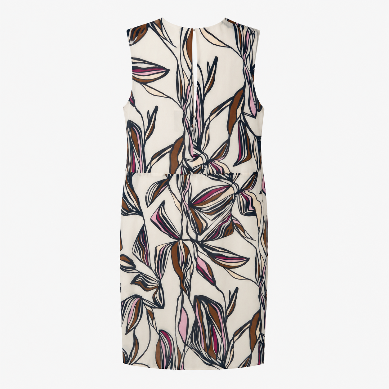 Rochie Comma bej cu imprimeu abstract floral